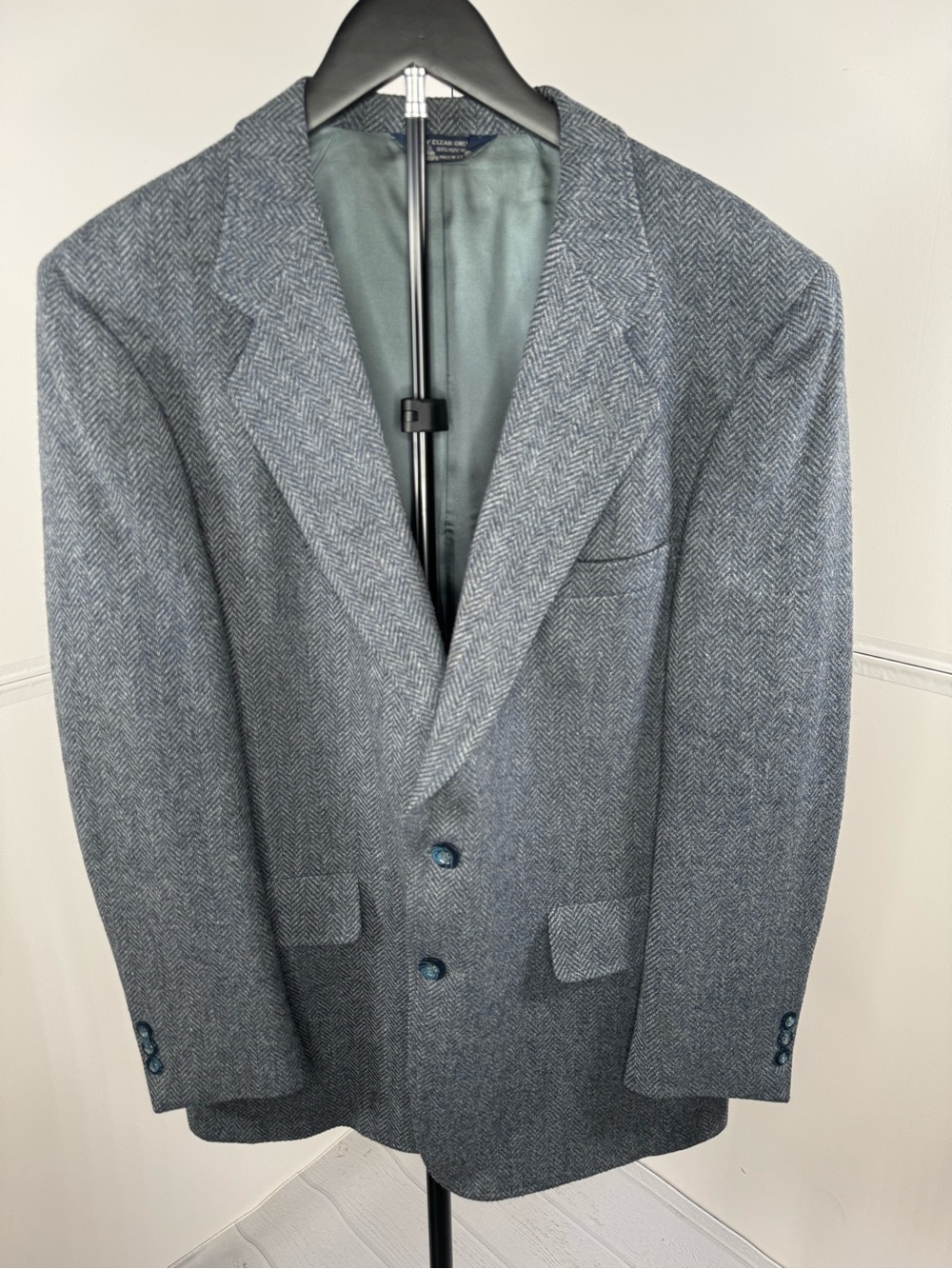Kuppenheimer Men's Grey Herringbone Wool Sport Coat 100% Wool USA